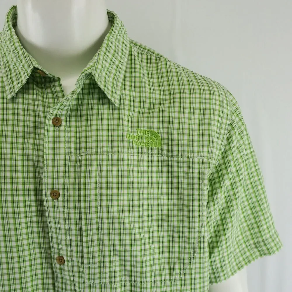 The North Face Short Sleeve Button Up Shirt Mens‎ L Green